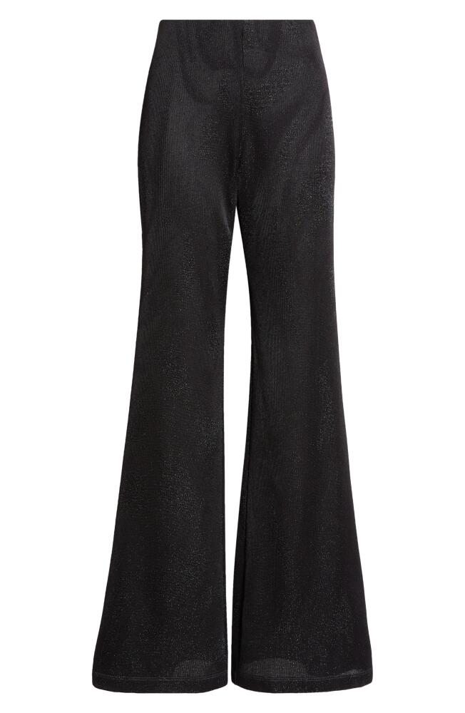 MACCAPANI The Easy Metallic Flare Pants in Total Black Cover