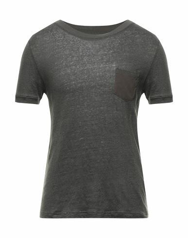 Alpha Studio Man T-shirt Khaki Linen, Cotton Cover