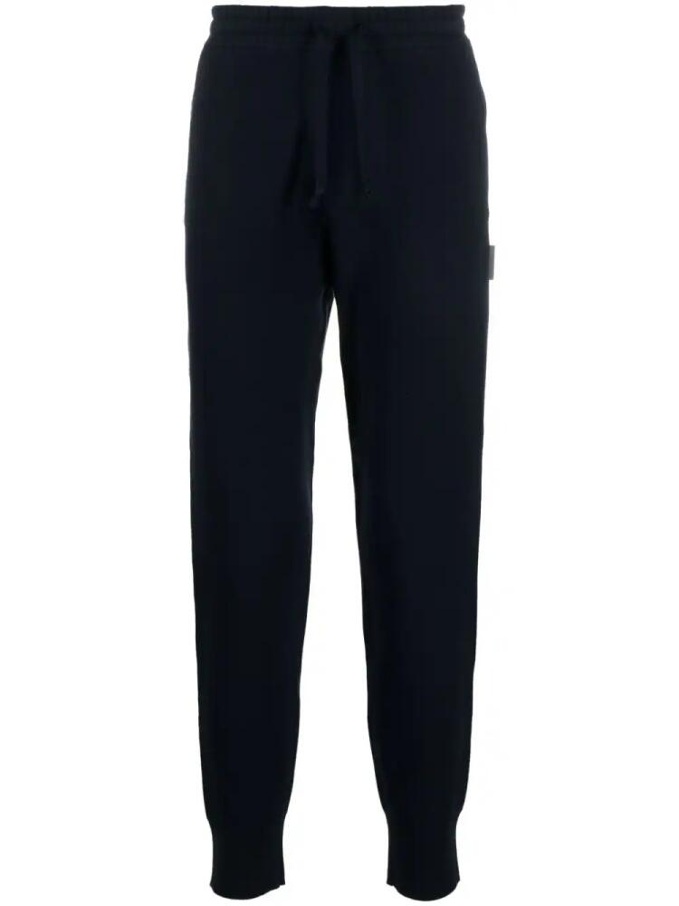 SANDRO drawstring fine-knit track pants - Blue Cover