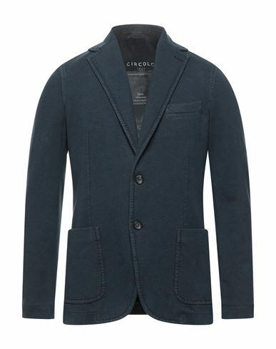 Circolo 1901 Man Blazer Midnight blue Cotton, Elastane Cover