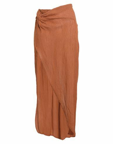 Faithfull Woman Maxi skirt Tan Linen, Rayon Cover