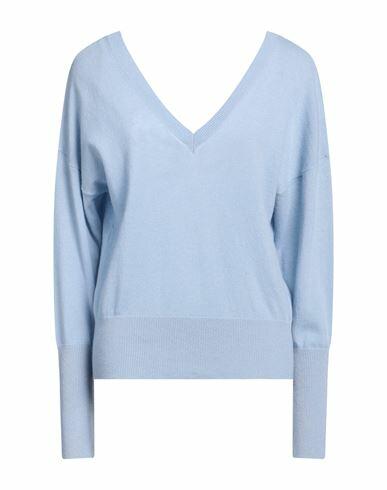 Federica Tosi Woman Sweater Sky blue Wool, Cashmere, Elastane Cover