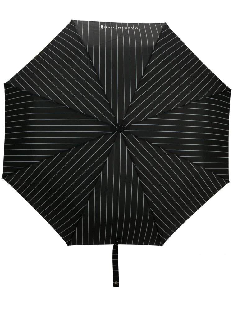 Mackintosh Ayr stripe-print umbrella - Black Cover