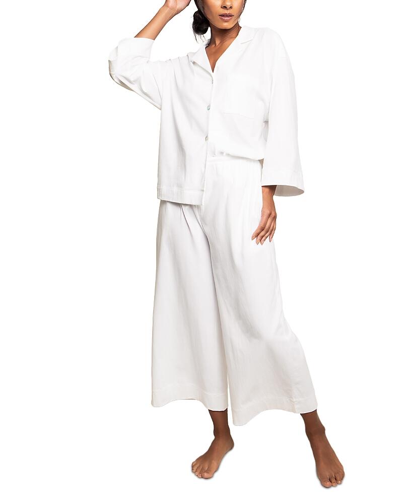 Petite Plume Luxe Pima Cotton Wide Leg Pajama Set Cover