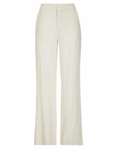 8 By Yoox Linen High-waist Wide Leg Pants Woman Pants Cream Linen Cover