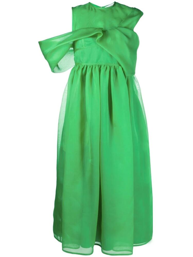 Cecilie Bahnsen Sidney asymmetric midi dress - Green Cover