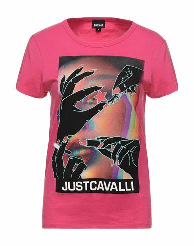 Just Cavalli Woman T-shirt Fuchsia Cotton Cover