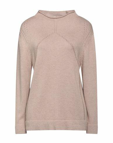 Cashmere Company Woman Turtleneck Sand Wool, Cashmere Cover