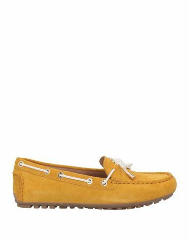 Geox Woman Loafers Ocher Soft Leather, Textile fibers Cover