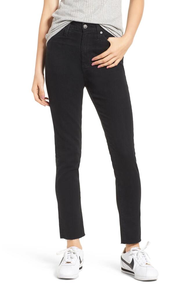 AG Sophia High Waist Ankle Skinny Jeans in 1 Year Black Hawk Cover