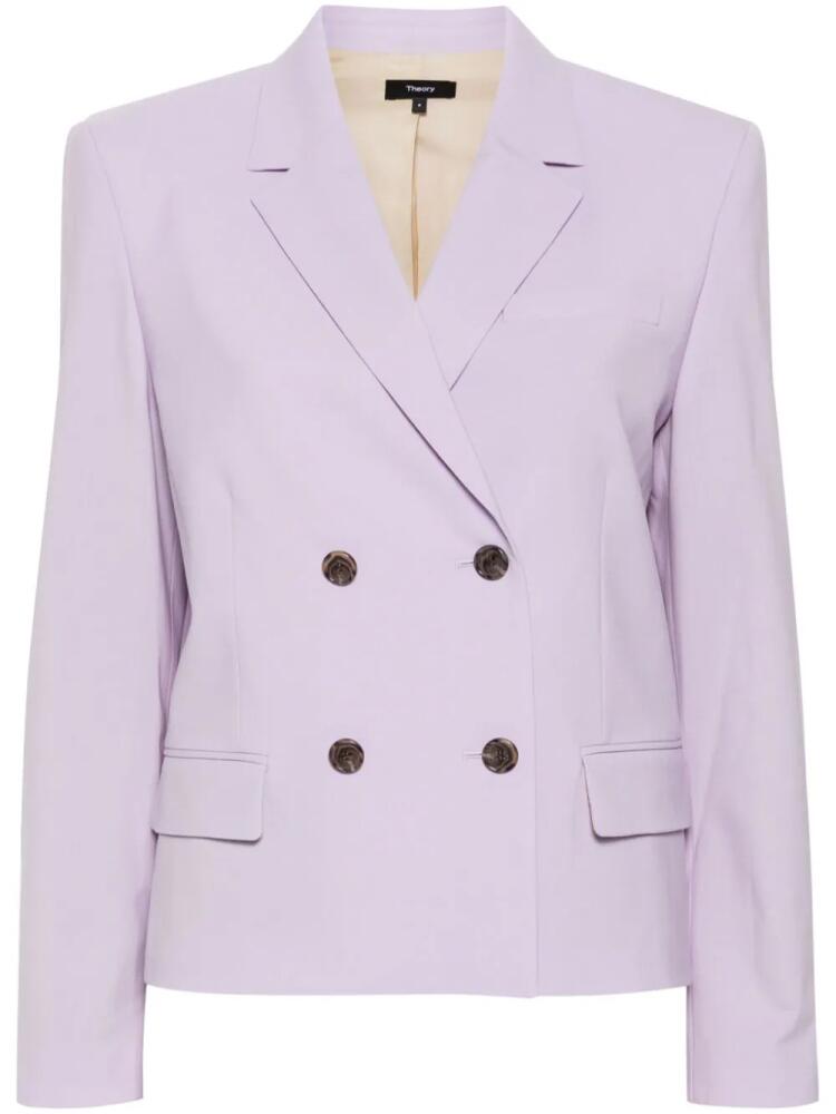 Theory double-breasted blazer - Purple Cover