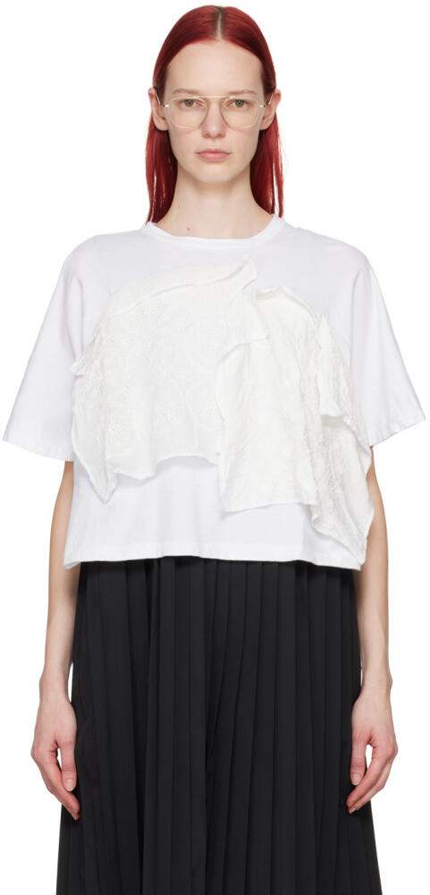 Tao Comme Des Garçons White Embroidered Top Cover