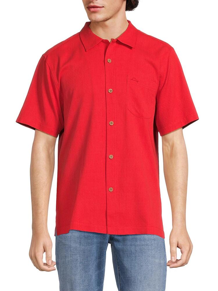 Tommy Bahama Men's Coastal Breeze Regular Fit Silk Blend Shirt - Paramour Red Cover