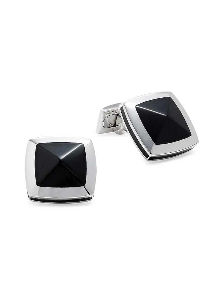 Effy Men's Stainless Steel & Onyx Square Cufflinks Cover