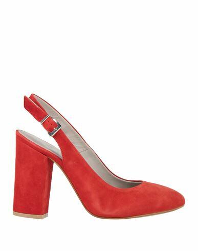 Cafènoir Woman Pumps Red Leather Cover