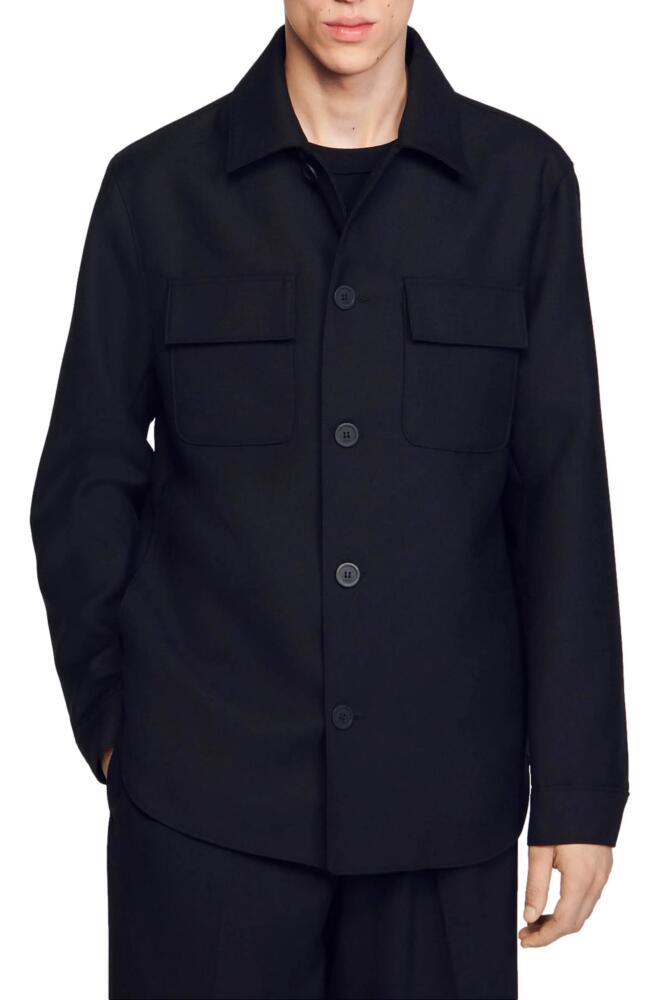 SANDRO Buttoned overshirt in Black Cover