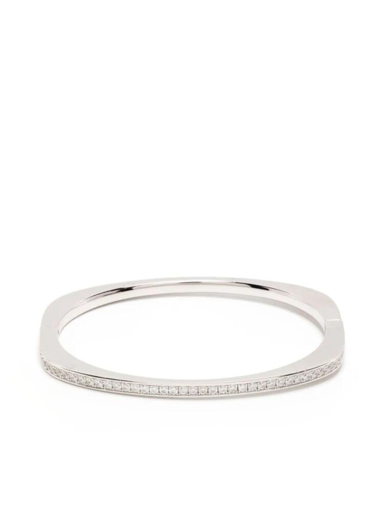 APM Monaco Dainty pavé embellished bracelet - Silver Cover