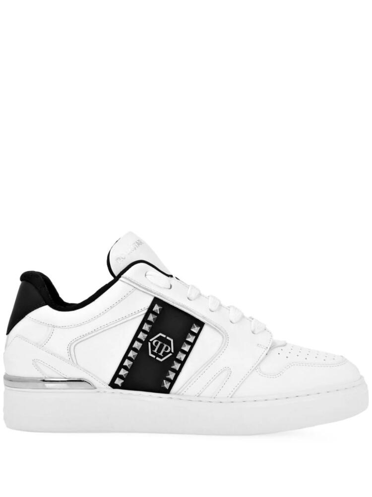 Philipp Plein Low-Top Leather Sneakers - White Cover