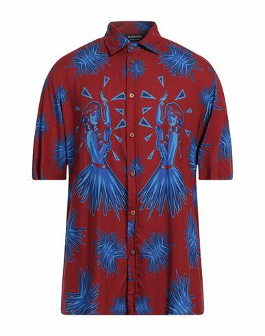 Mauna Kea Man Shirt Burgundy Viscose Cover