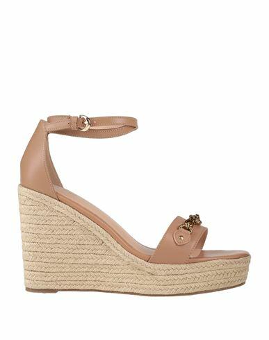 Guess Woman Espadrilles Sand Soft Leather Cover