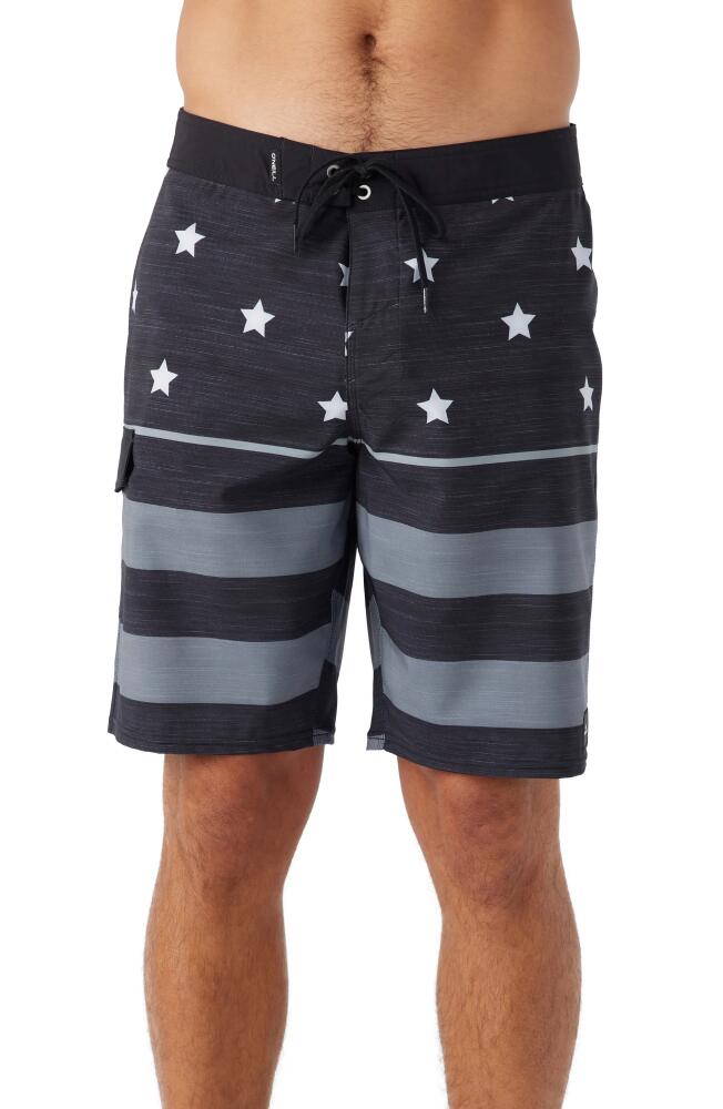 O'Neill Lennox Flag 20 Board Shorts in Black Cover