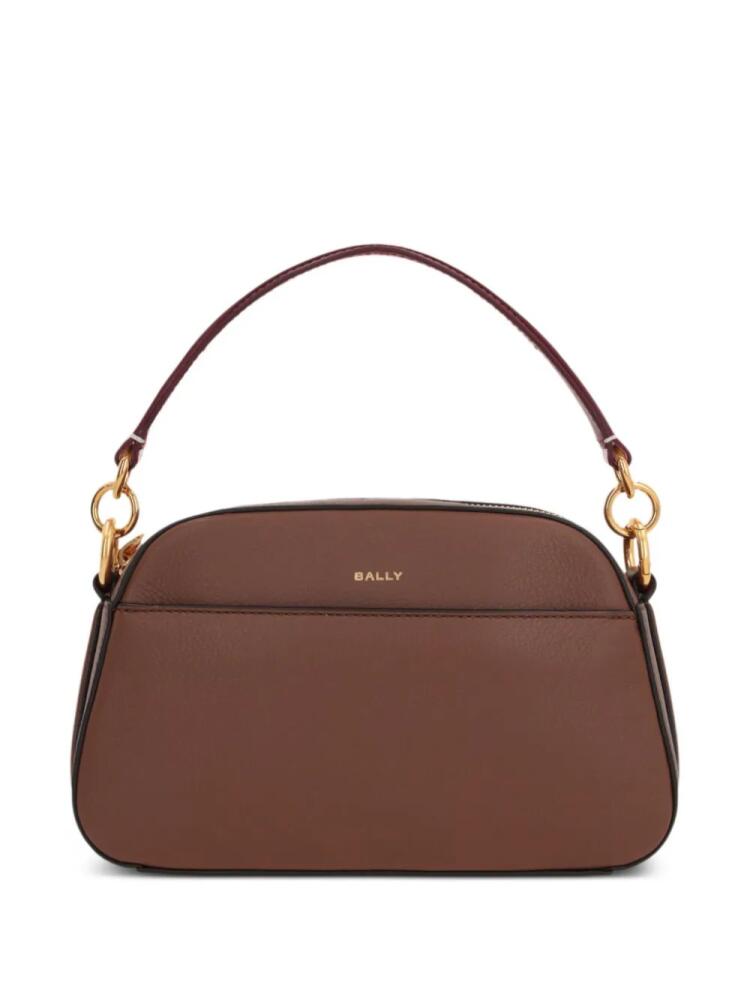 Bally logo-embossed leather shoulder bag - Brown Cover