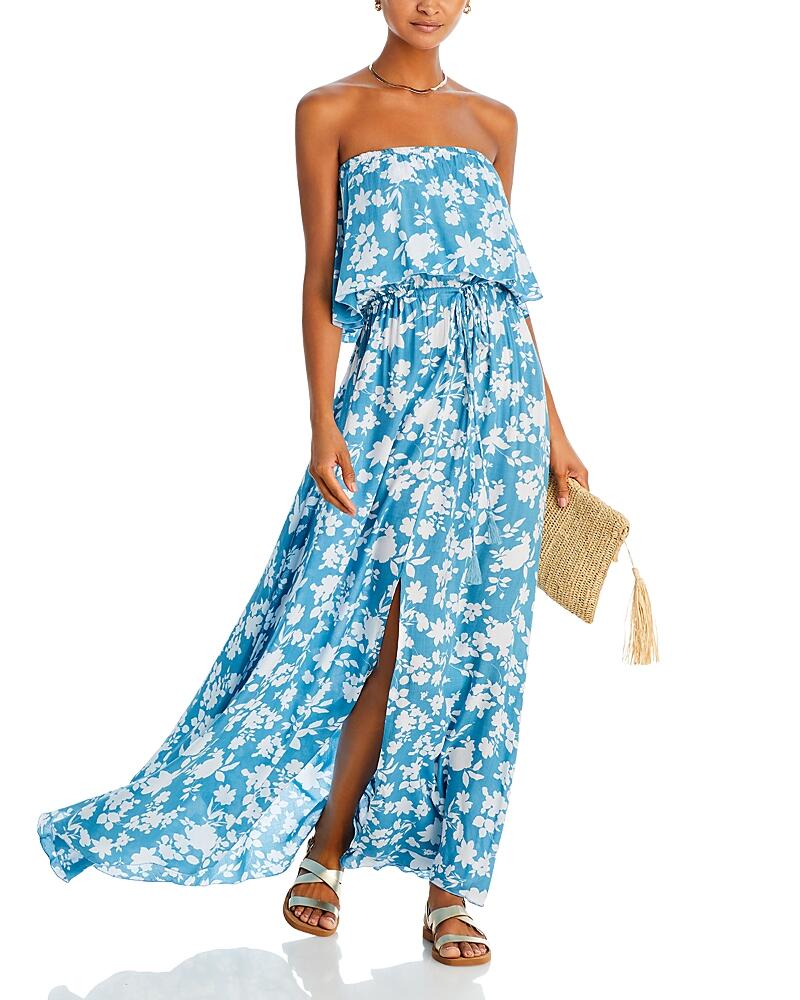 Tiare Hawaii Maldives Floral Print Cover Up Maxi Dress Cover