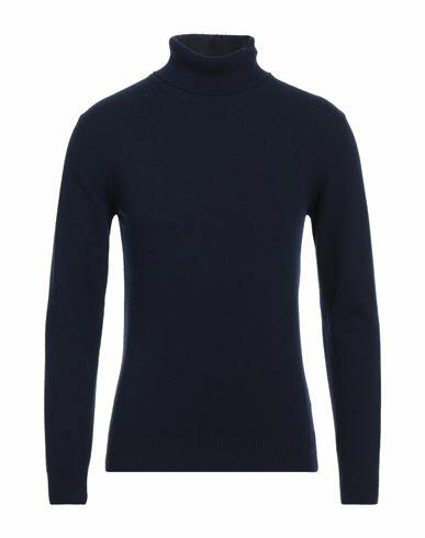 Daniele Fiesoli Man Turtleneck Midnight blue Merino Wool, Cashmere Cover