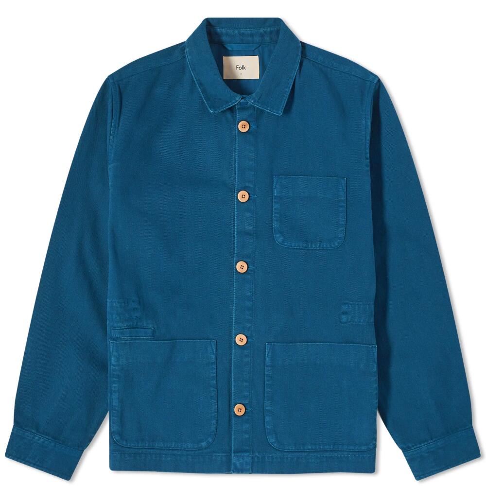 Folk Men's Assembly Jacket in Blue Cover