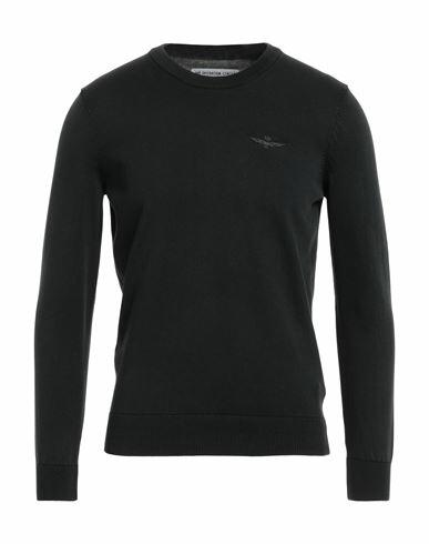 Aeronautica Militare Man Sweater Black Cotton Cover