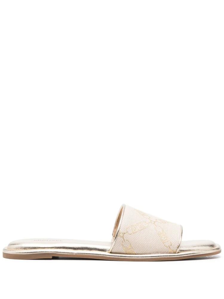 Michael Michael Kors Hayworth leather slides - Neutrals Cover