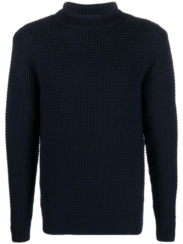 Sunspel crew-neck ribbed-knit jumper - Blue Cover