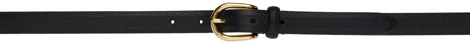 Anderson's Black Skinny Soft Grained Calf Leather Belt Cover