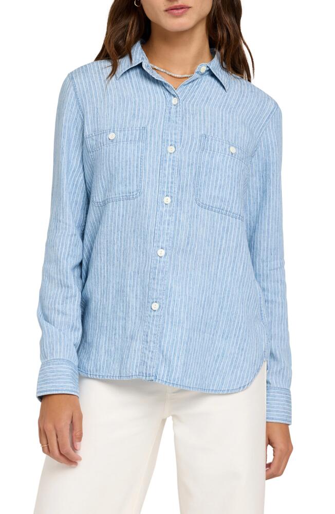 Faherty Chambray Button-Up Shirt in Tried And True Cover