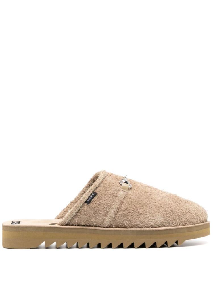 Suicoke chain-detail suede slippers - Neutrals Cover