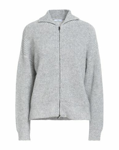 Peserico Easy Woman Cardigan Light grey Polyester, Alpaca wool, Merino Wool, Cashmere, Polyamide Cover