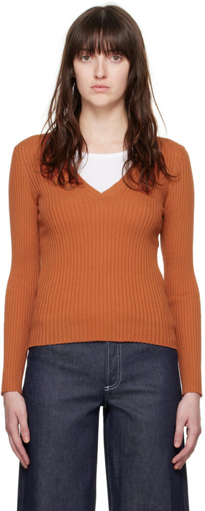 A.P.C. Orange Katie Holmes Edition Camille Sweater Cover