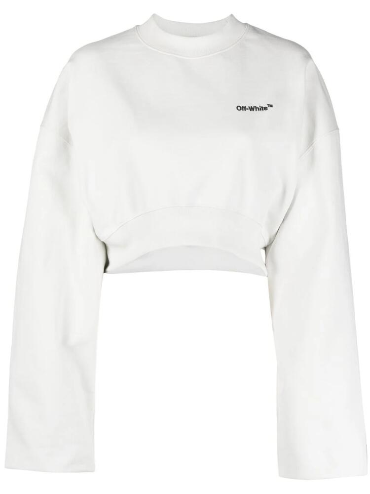 Off-White logo-embroidered cropped sweatshirt Cover