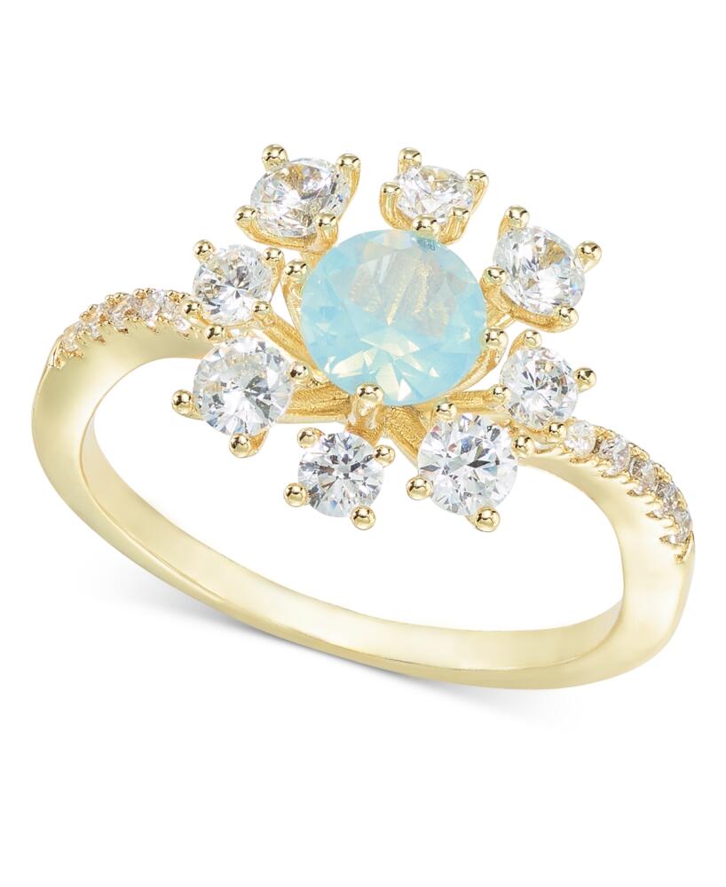 Charter Club Gold-Tone Crystal & Cubic Zirconia Flower Ring, Created for Macy's - Gold Cover