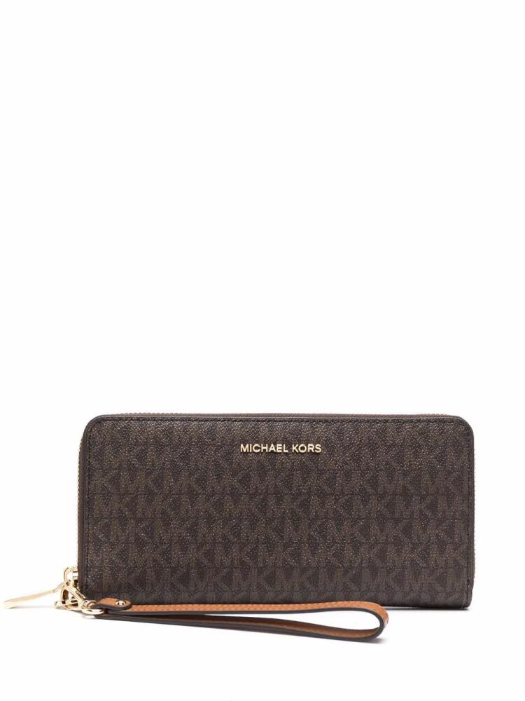 Michael Kors monogram-print leather wallet - Brown Cover