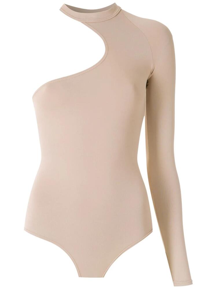 Amir Slama asymmetric long sleeve bodysuit - Neutrals Cover