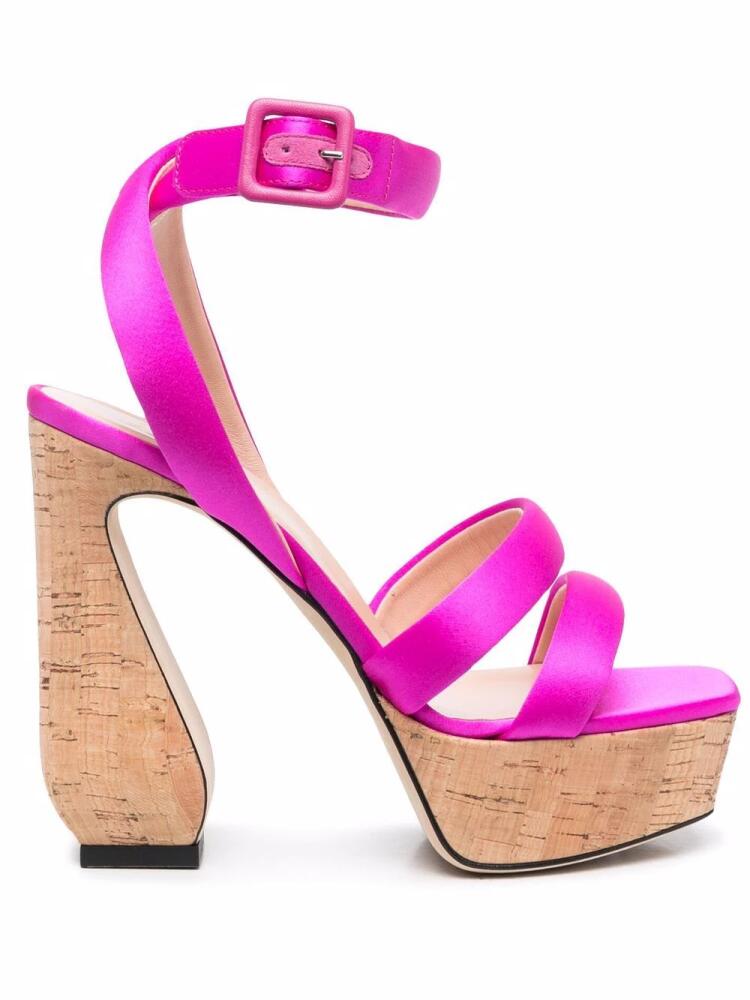 Si Rossi Antonia satin sandals - Pink Cover