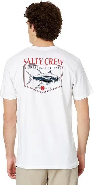 Salty Crew Angler Classic Short Sleeve Tee (White) Men's Clothing Cover