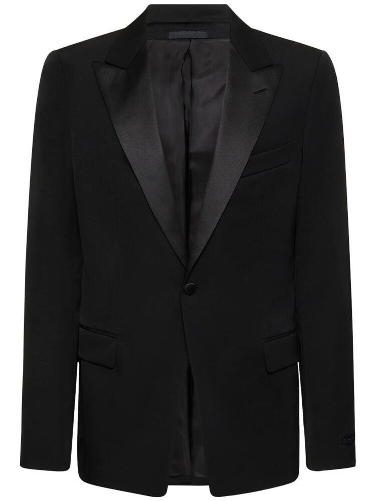 LANVIN Double Breasted Wool Tuxedo Jacket Cover