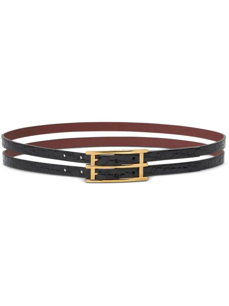 ETRO double-buckle reversible belt - Black Cover