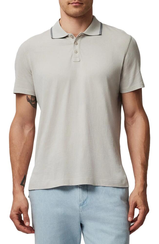 ATM Anthony Thomas Melillo Tipped Jersey Polo in Dove Grey Cover