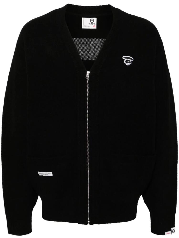 AAPE BY *A BATHING APE® Moonface logo cardigan - Black Cover