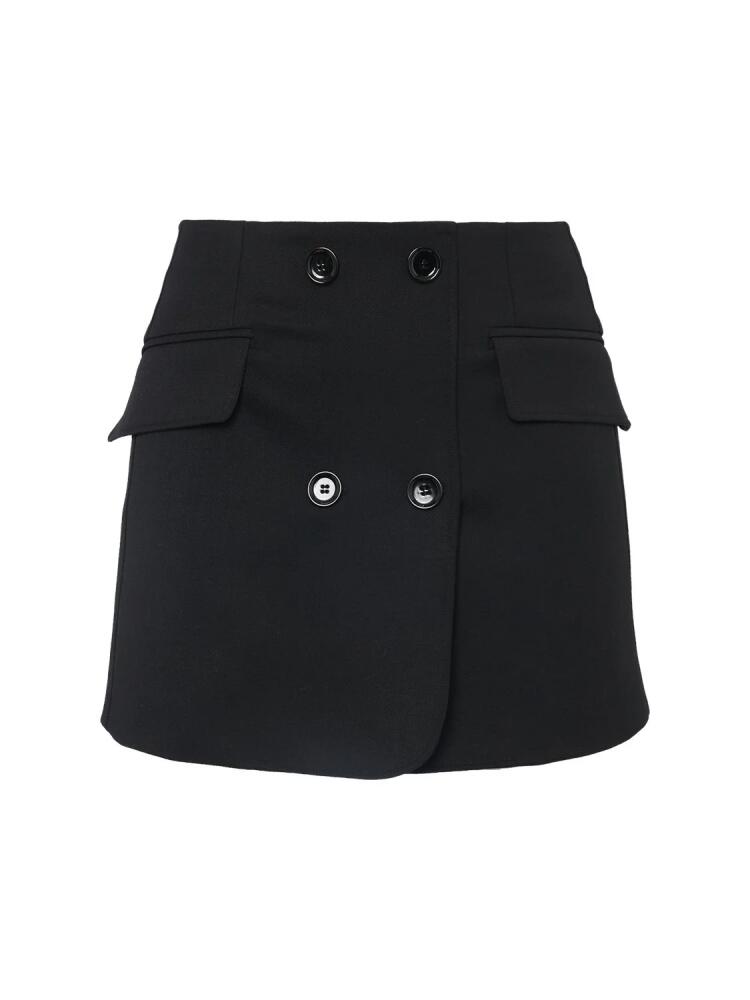 DOLCE & GABBANA Stretch Wool Crepe Mini Skirt Cover