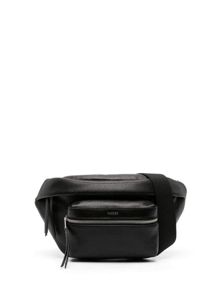 SANDRO logo-stamp belt bag - Black Cover