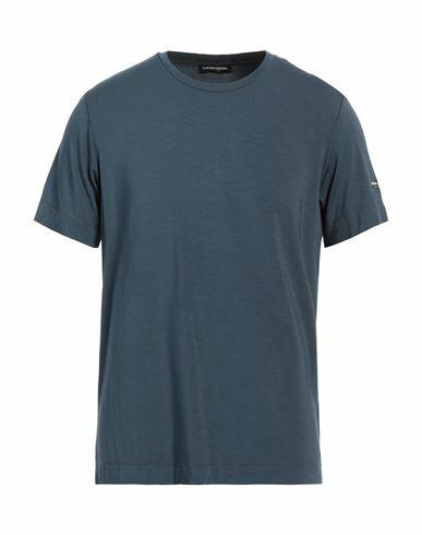 Costume National Man T-shirt Slate blue Modal, Rubber Cover